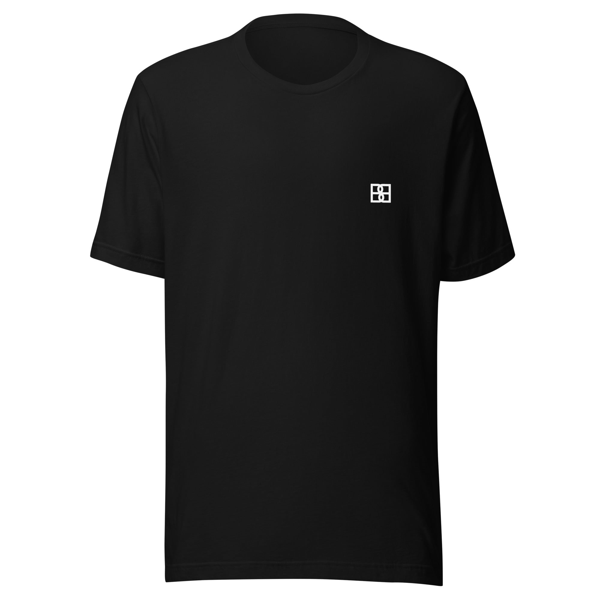T-Shirt Unissex 100% Algodão Orgânico Minimalista Preta