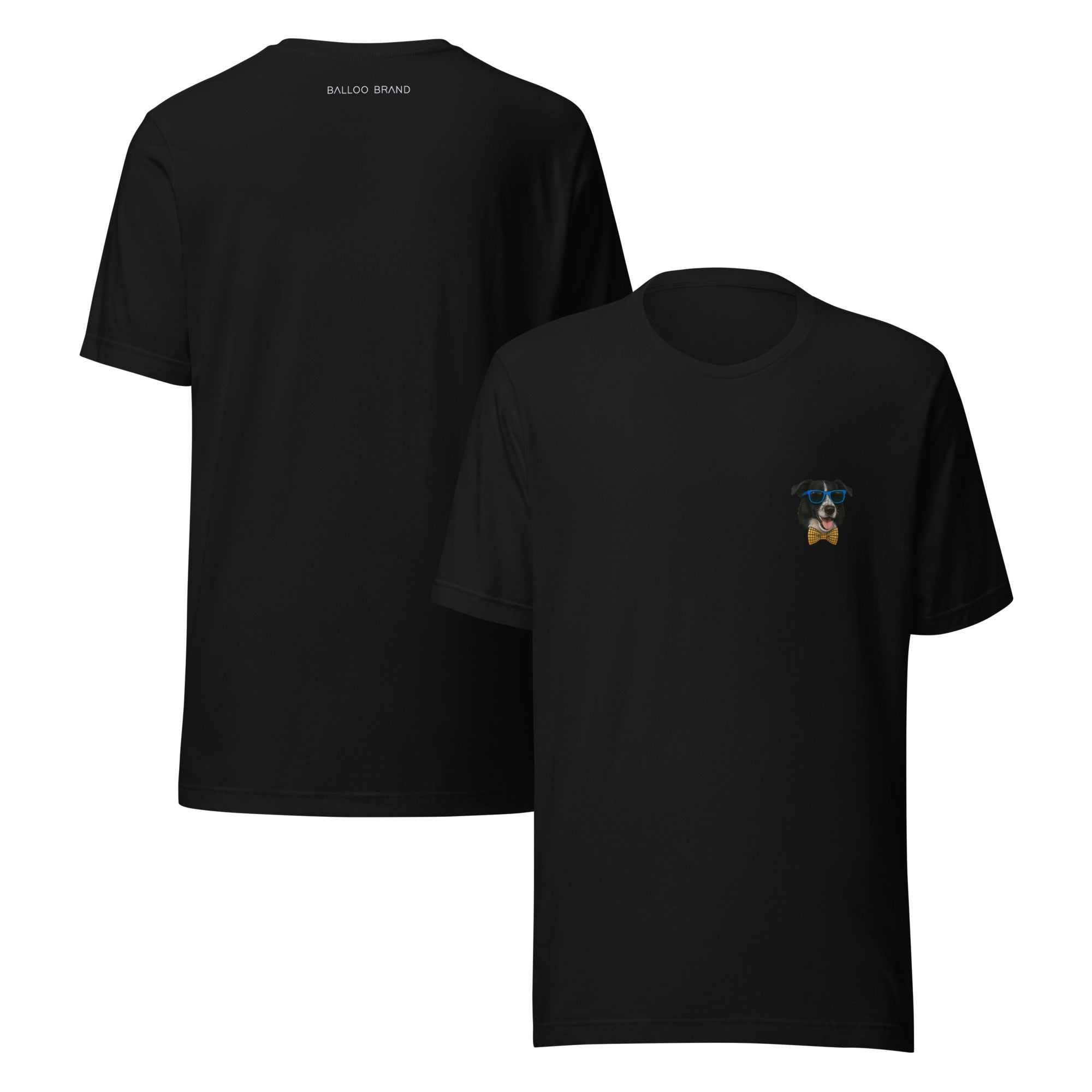 T-Shirt Unissex 100% Algodão Orgânico Balloo Preta
