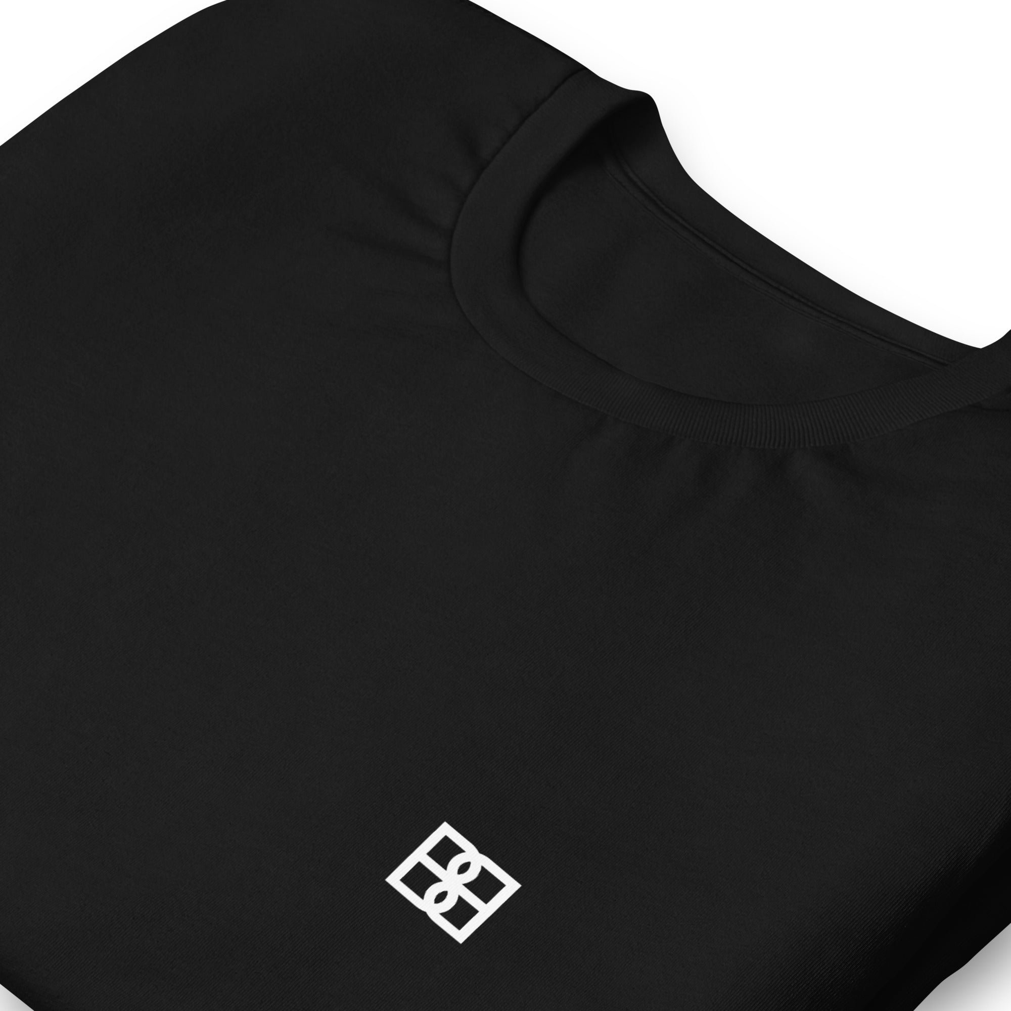 T-Shirt Unissex 100% Algodão Orgânico Minimalista Preta